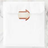 Pijllichten teken ronde sticker (Tas)