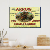 Pijlmerk Cranberry Label Poster (Keuken)