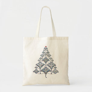 Pijlrog Kerstboom Santa Hoed Kerstlichten Tote Bag