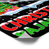 Pijlrog Vis Kerstboom Lichtjes Dit Is Mijn Kerstmi Poster (Hoek)