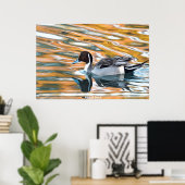 Pijlstaart eend poster (Thuiskantoor)