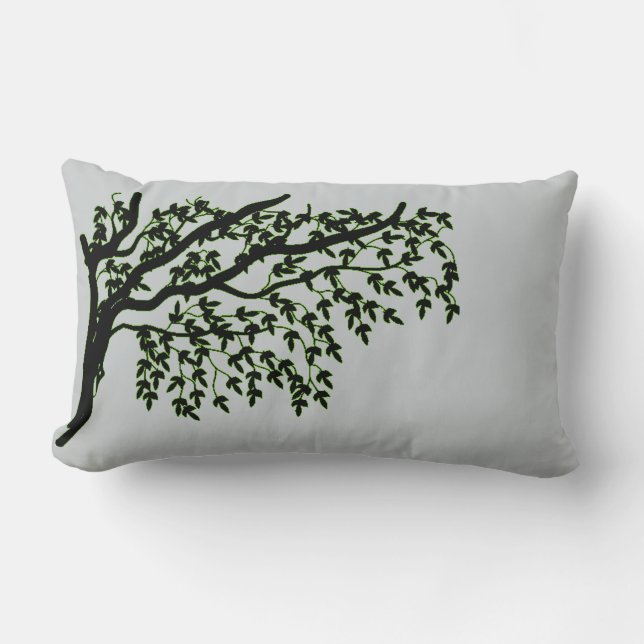 Pijlstang (lumbaal) - Leafy Branches Kussen (Voorkant)
