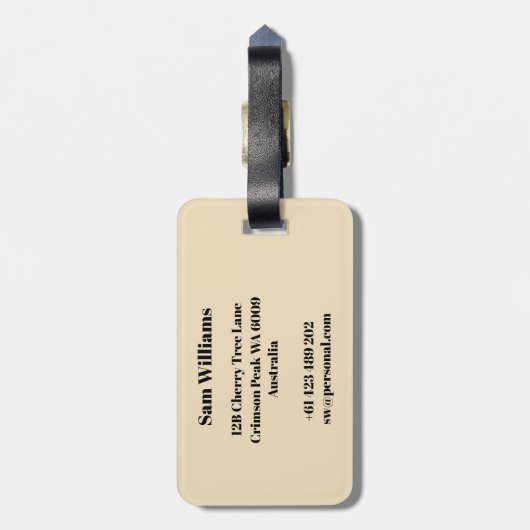 Pijltje Bagagelabel (Achterkant verticaal)