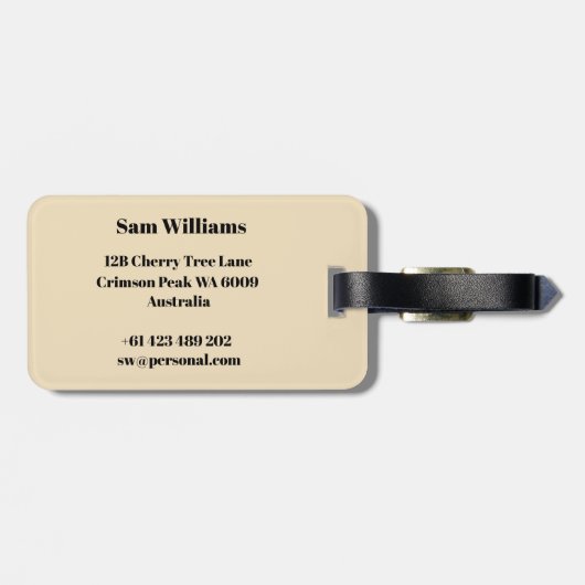 Pijltje Bagagelabel (Achterkant horizontaal)