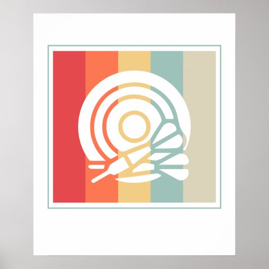 Pijltje Dart Bord Dartbord Doel Poster (Voorkant)