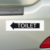 Pijltje naar links bumpersticker (Op auto)