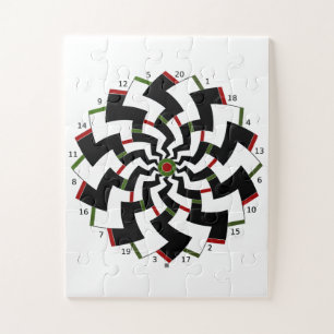 Pijltjespunt Zigzag Ontwerp Legpuzzel
