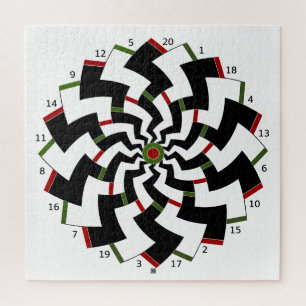 Pijltjespunt Zigzag Ontwerp Legpuzzel