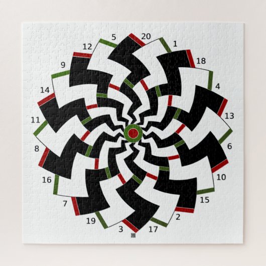 Pijltjespunt Zigzag Ontwerp  Legpuzzel (Verticaal)