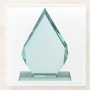Pijlvormige kristal award glazen onderzetter