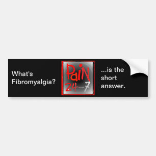 Pijn 24/7 bumpersticker