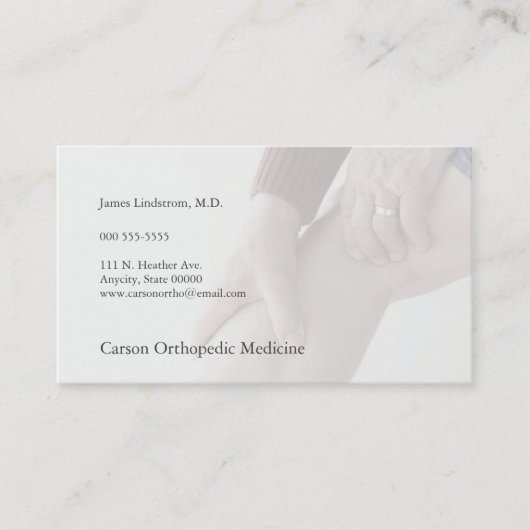 Pijn achterin been visitekaartje (Voorkant)