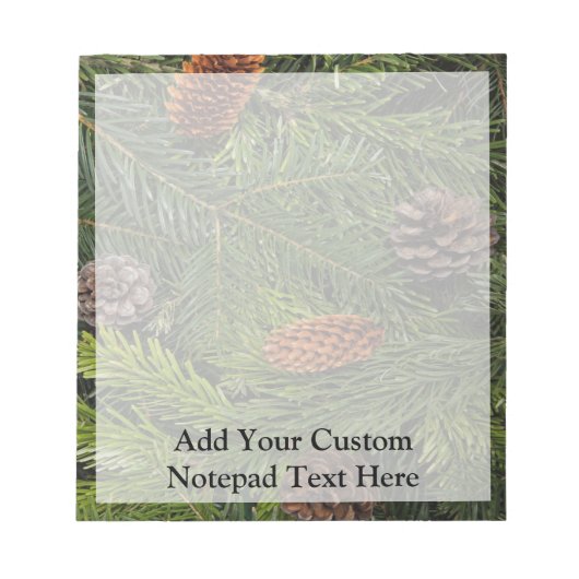 Pijn Cones en Branches Notitieblok (Voorkant)