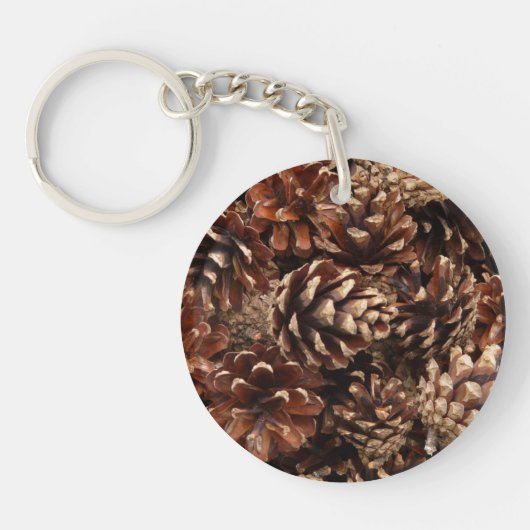 Pijn Cones en Pine Needles Sleutelhanger (Voorkant)