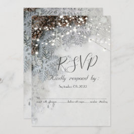 Pijn Cones, Snowflakes RSVP Uitnodiging