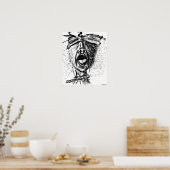 Pijn en frustratie - Potlood Schets Poster (Keuken)