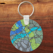 Pijn en overweldigde doodle art keyring. sleutelhanger (Achterkant)