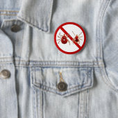 Pijn, gevoeligheid voor de ziekte van Lyme (wit) Ronde Button 5,7 Cm (In situ)