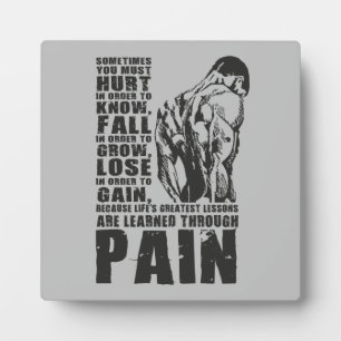 Pijn - Grootste Lessen - Gym Workout Motivatie Fotoplaat