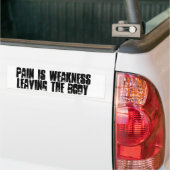 "Pijn is zwakte, laat het lichaam achter" Bumpersticker (Op Truck)