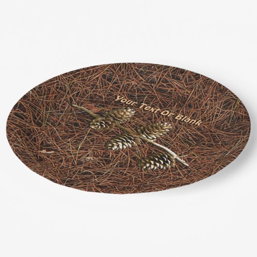 Pijn komt voor op gedode naalden papieren bordje (Gekanteld)