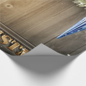 Pijn Tree Branches, Ornamenten, houtvakantie Cadeaupapier (Hoek)