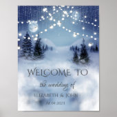 Pijn Tree Forest, String Lights Wedding Poster (Voorkant)