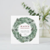 Pijn Tree Wreatay Kaart met QR-code (Staand voorkant)