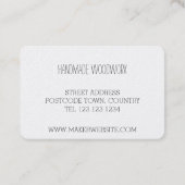 Pijnappel visitekaartje (Achterkant)