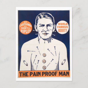 "pijnbestendig Man" advertentie Briefkaart