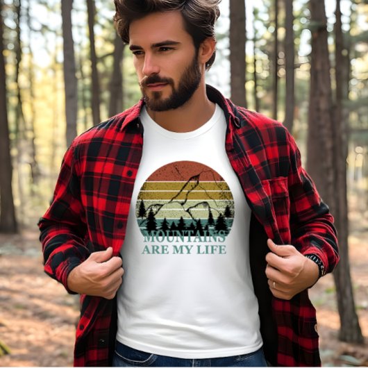 Pijnbomen bos landschap scene t-shirt