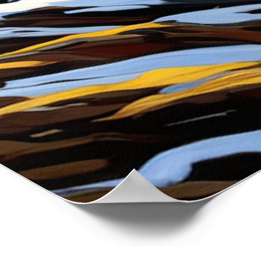 Pijnbomen en Glinsterende Wit Poster (Hoek)