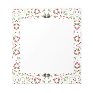 Pijnbomen en mandala-bont voor bessen notitieblok