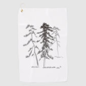 Pijnbomen Golfhanddoek (Voorkant)