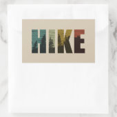 Pijnbomen in de bossen wandelen rechthoekige sticker (Tas)