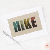 Pijnbomen in de bossen wandelen rechthoekige sticker (Envelop)