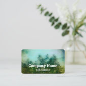 Pijnbomen in Mist Misty Mountain natuur Art Visitekaartje (Staand voorkant)