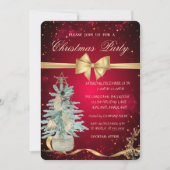 Pijnboom, Bow, rendierkerstfeest Kaart (Voorkant)