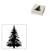 Pijnboom, evergroene boom, kerstboom 	rubberstempel (Gestempeld)