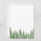 Pijnboom groen bruiloft uitnodiging (Achterkant)