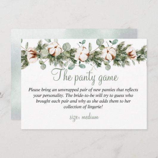 Pijnboom Winter Bruidsuitnodiging De onderbroek sp Kaart (Voorkant / Achterkant)