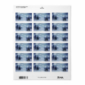 Pijnboombos, landschap, String-lampjes Etiket (Full Sheet)