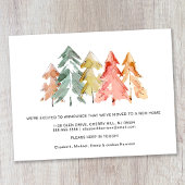 Pijnboombos Waterverf Verplaatsende Aankondiging