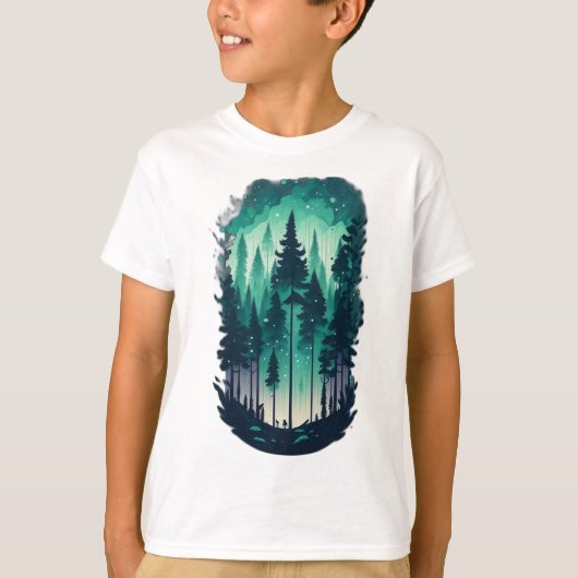Pijnboomlandschap Kinder T-shirt (Voorkant)
