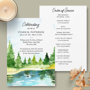 Pijnboommeer, begrafenisherdenkingsprogramma kaart