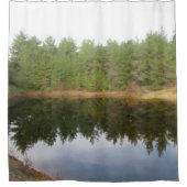 Pijnboomreflectie-meer Douchegordijn (Voorkant)