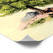 Pijnboomstructuur Antiek Poster voor botanische af (Hoek)