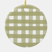 Pijnboomstructuur met kerstsiercadeau keramisch ornament (Achterkant)