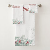 Pijnboomtakken Rode bessen Bad Handdoek (Insitu)