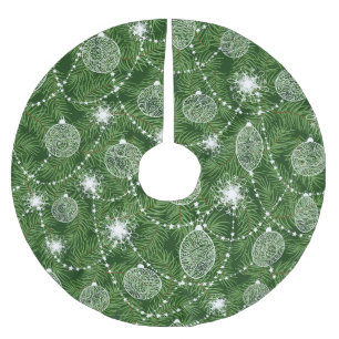 Pijnboomtwijgen en Ornamenten Kerstboom Rok